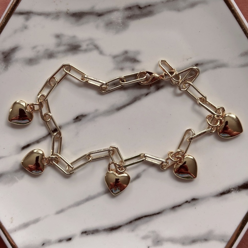 Heart Charm Bracelet